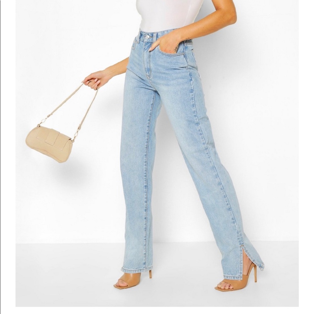 Slit leg jeans